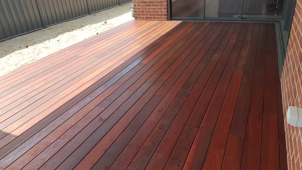 Solid Jarrah Decking Installation in Perth for Medium Foot Traffic
