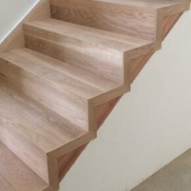 newly installed timber stairs