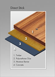 direct stick flooring installation illustration