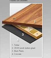 plank on batten flooring installation illustration